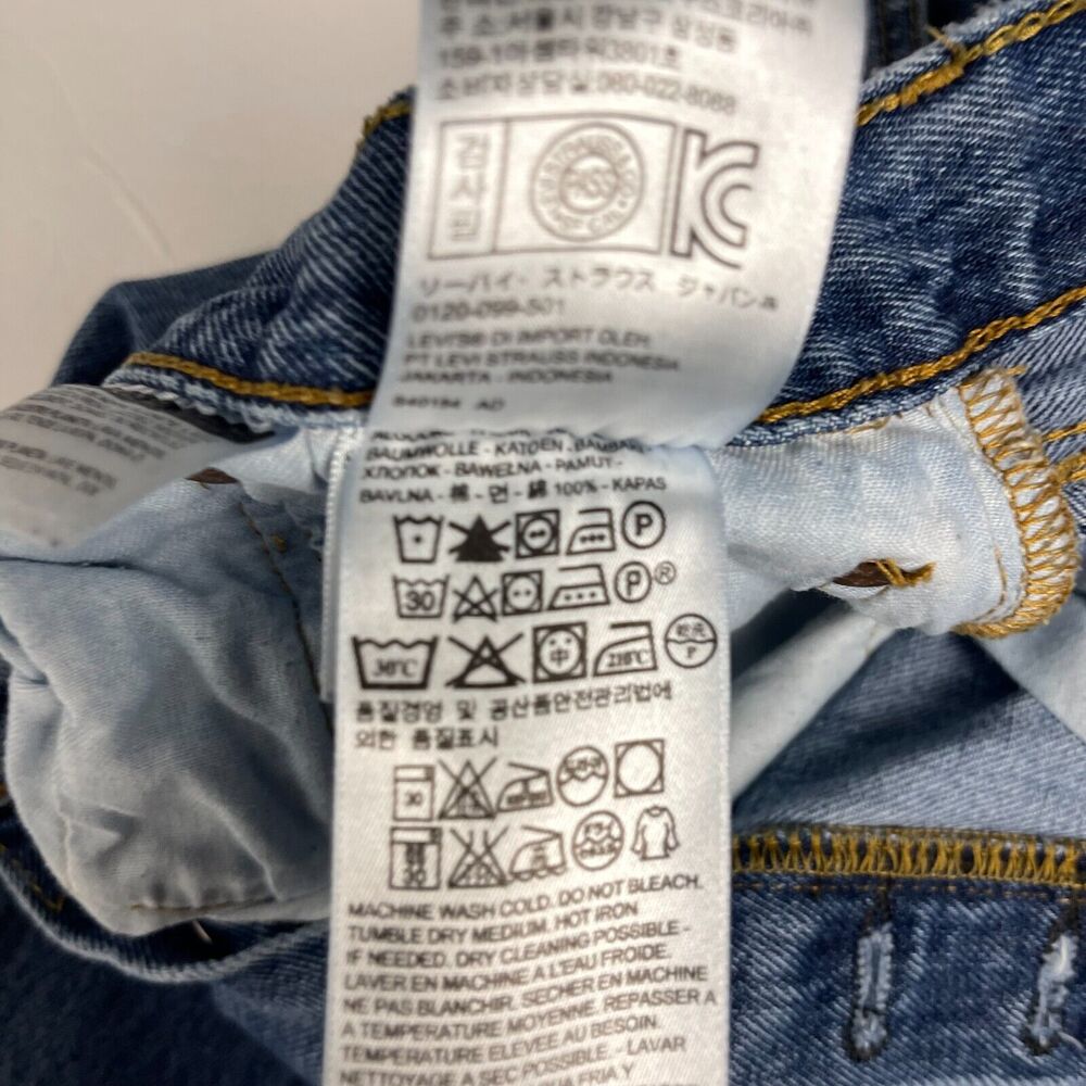 Levis 501 Jeans 32x31* Blue Straight Button Fly American Medium Denim Mens - Picture 5 of 10